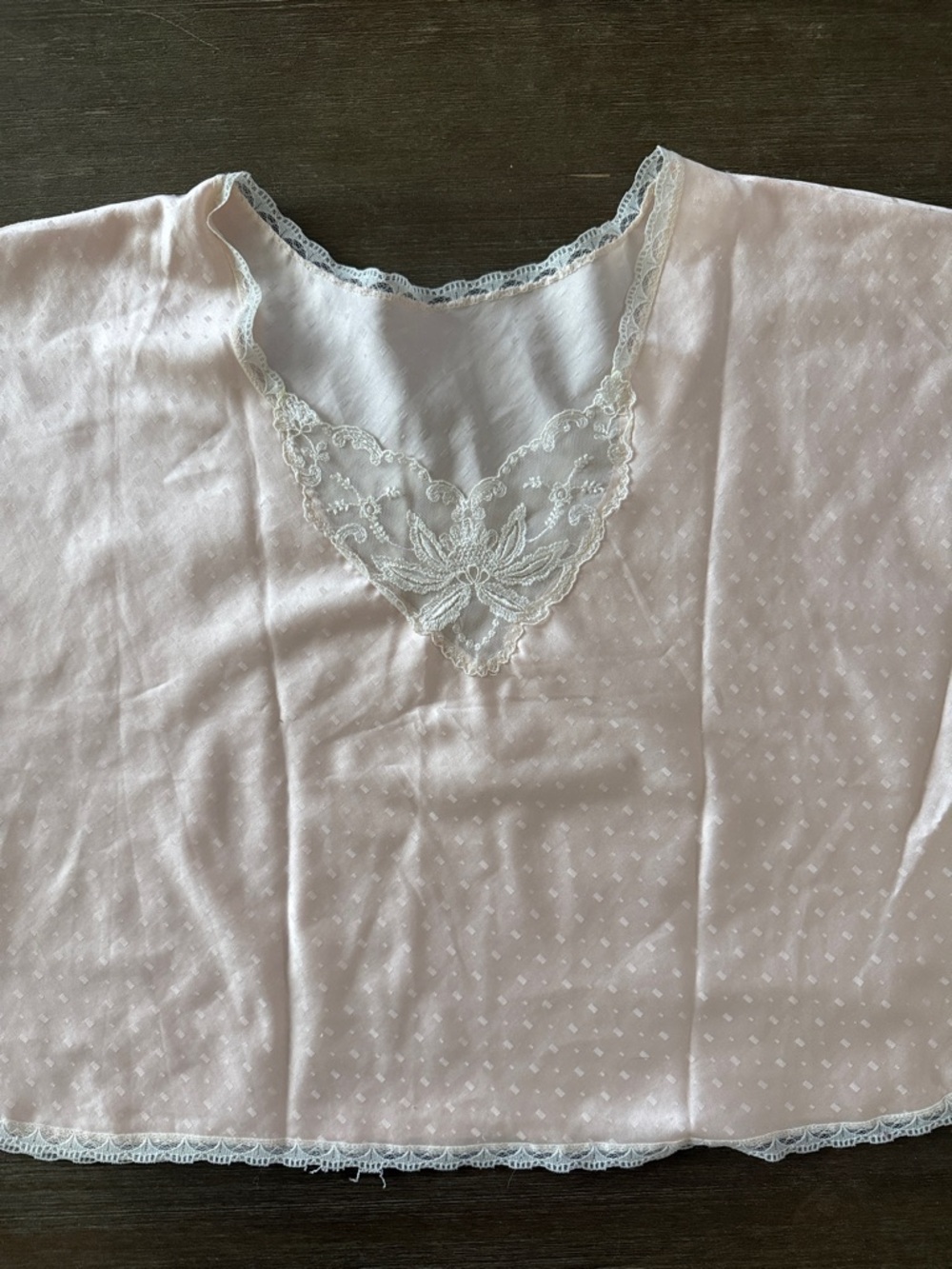 Vintage Indulgence pink and white  lace shirt